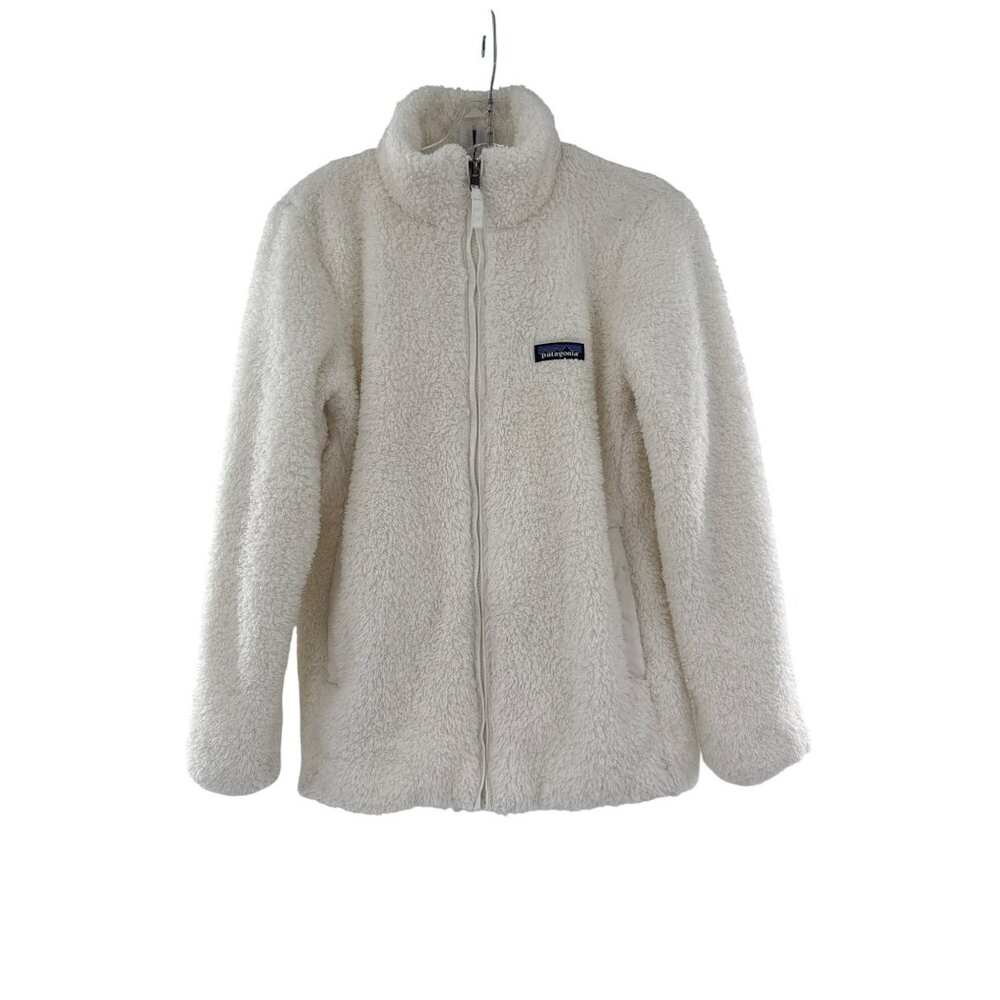 Patagonia Los Gatos Womens Cream Sherpa Fleece Full-Zip Jacket XS‎
